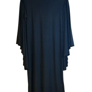 Antthony Black Sheath Dress with Bell Sleeves and Crew Neck